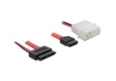 Delock SATA Slimline Buchse > SATA 7 Pin + 2 Pin Strom 0.3 m