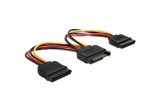 Delock Kabel Power SATA 15pin > 2x SATA HDD Stecker Adapter